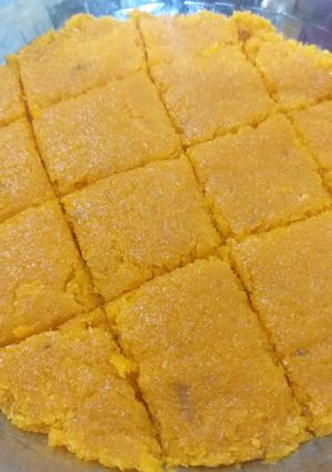 A picture of Mango barfi.