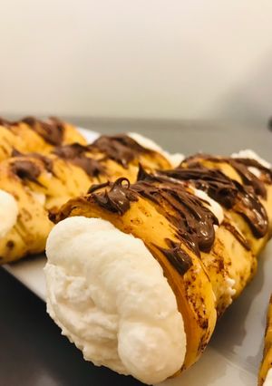 Hamis, töltött kürtőskalács recept fotója