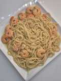 Spaghettis con Langostinos al Ajillo