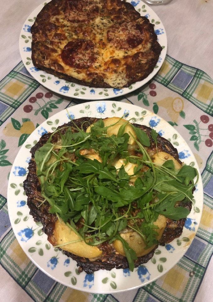 Una foto de 438. Pizza con base de calabacín (principal verdura)