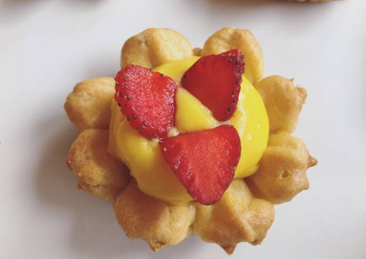 Cara Membuat Flower Choux Pastry Vla Durian yang Lezat Sekali