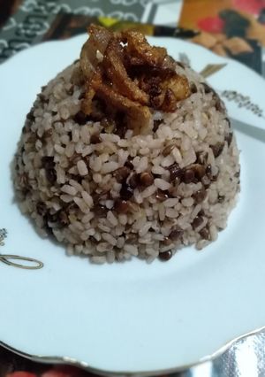 A picture of Mujadara with Brown Lentils 😋💓.