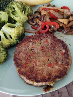 Una foto de Hamburguesas de calabacín y soja texturizada