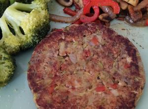 Foto principal de Hamburguesas de calabacín y soja texturizada