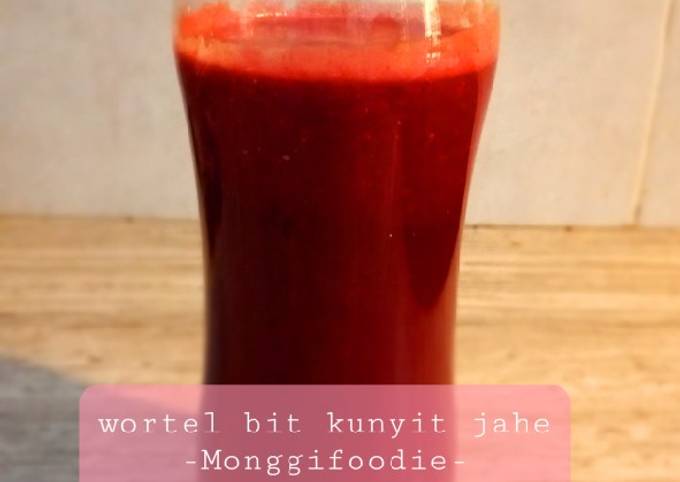 Ini dia! Cara gampang membuat Jus Wortel Bit Jahe Kunyit Flaxseed dijamin sesuai selera