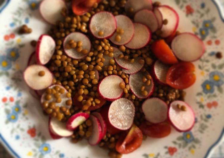 Insalata di lenticchie con ravanelli