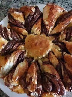 Una foto de Estrella de hojaldre con chocolate