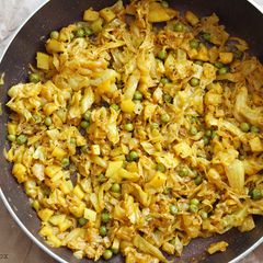 A picture of Cabbage with Fennel Seeds Curry.