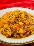 Orzo con zucca e pomodoro
