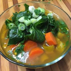 A picture of Vegan Dinosaur Soup.