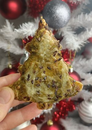 Une photo de 🎄Mini sapin feuilleté au pesto