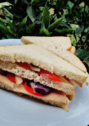 A picture of Chicken brawn sandwich #themechallenge.