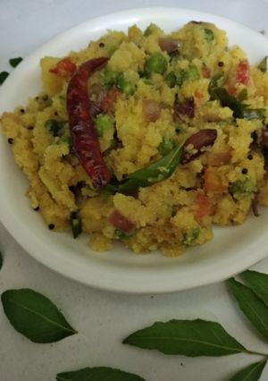 A picture of Tiranga upma.