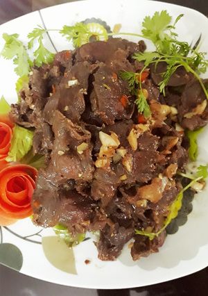 Hình của món Thịt nai xào chuẩn vị Tây Bắc.