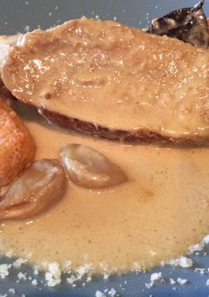 A picture of Pork Tenderloin in Beer and Cream Sauce.