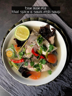 Gambar Tom Yum Pla (Thai Spicy & Sour Fish Soup)