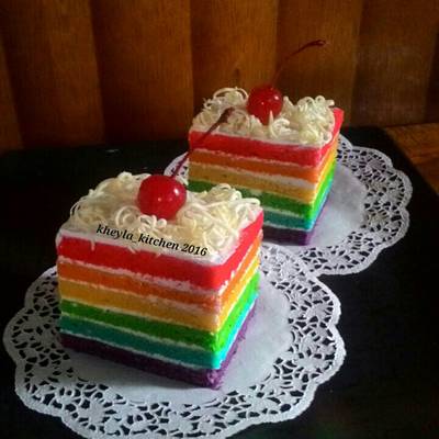 Cara Membuat Bolu Rainbow Cake