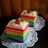 Rainbow Cake Kukus Ny.Liem Super Lembut