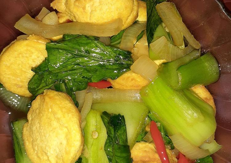 Resep Tumis Pakcoy Tofu saus Tiram oleh Ratna Damayanti - Cookpad