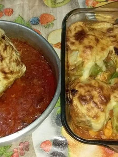 صورة لوصفة كرنب (ملفوف) محشي محمر في الفرن