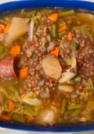 Una foto de Lentejas con verduras con Ninja Foodi
