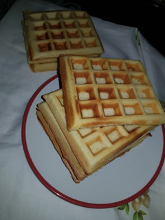 A picture of Pancake meets waffles.