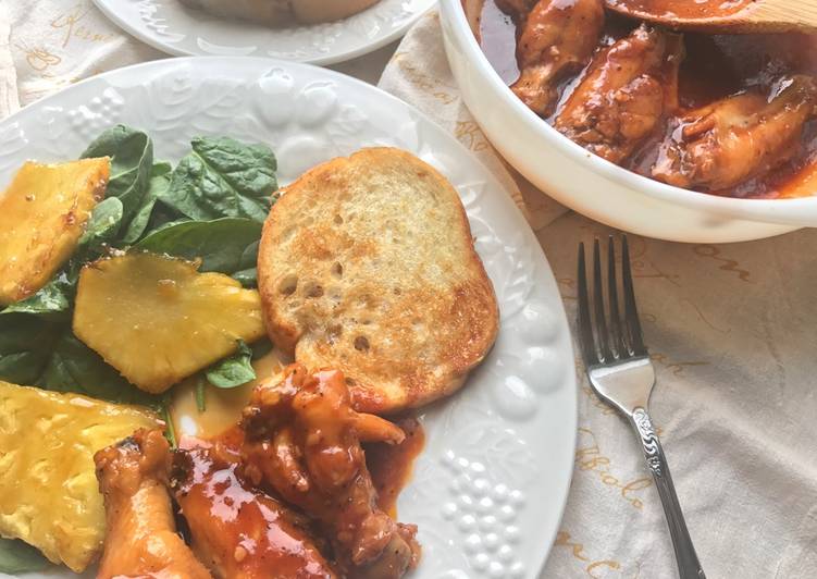 Inspired Chicken Wings with Honey Spicy BBQ sauce