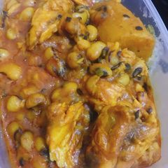 A picture of Native beans and plantain porridge.