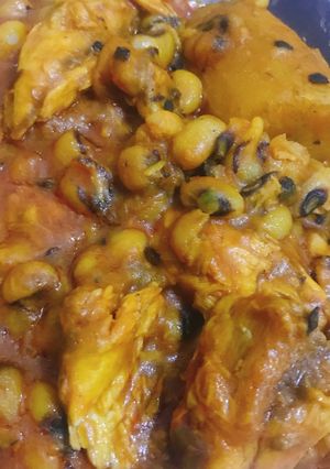 A picture of Native beans and plantain porridge.