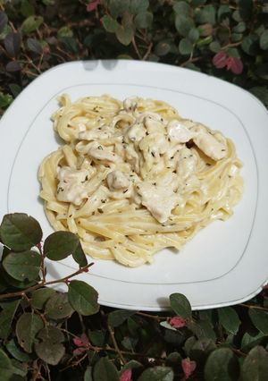 Foto resep Chicken Fettuccine Creamy Carbonara