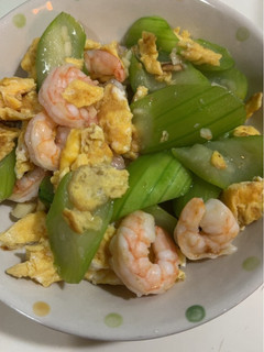 絲瓜蝦仁炒蛋 的食譜成品照片