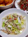 Tumis Sawi Putih Ayam Jamur Shiitake