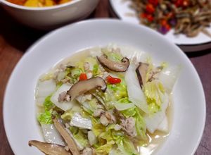Foto resep Tumis Sawi Putih Ayam Jamur Shiitake