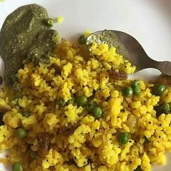A picture of Peas poha.