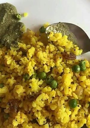 A picture of Peas poha.