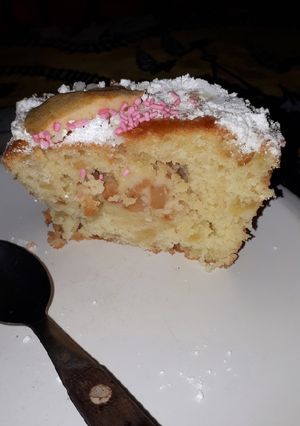 Una foto de Budín de manzana