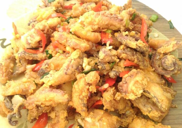 Resep Gurita Cabe Garam Mudah