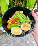 Giảm cân cùng bún gạo lứt: Bún gạo lứt xào dã chiến 😜