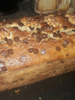 Una foto de Budín de banana y chips de chocolate