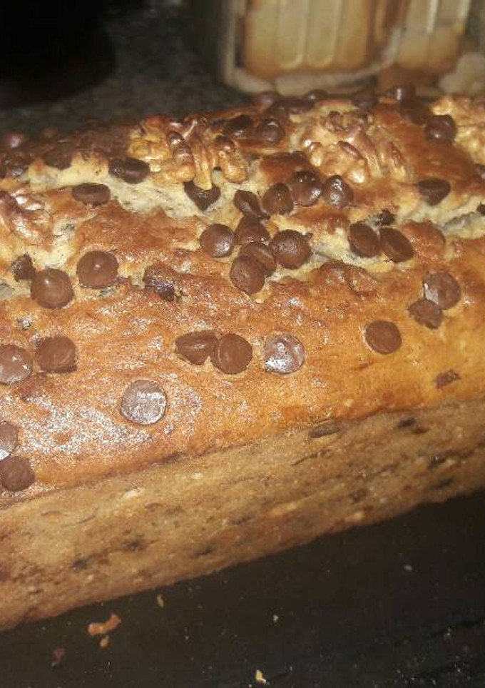 Una foto de Budín de banana y chips de chocolate