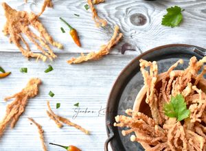 Gambar Crispy Enoki/Cendawan Enoki Celup Tepung