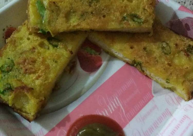 Steps to Make Homemade Suji besan mix sandwich