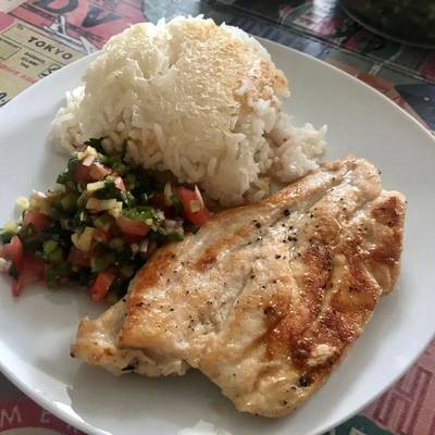 Pechuga de pollo al sartén Receta de Kikue Shima- Cookpad