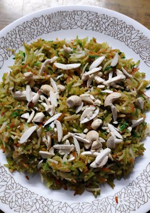 A picture of Sweet kesar rice.