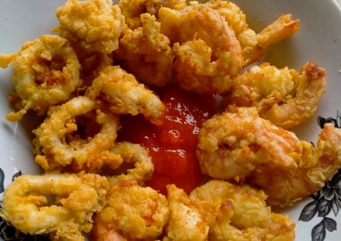 Udang cumi goreng tepung crispy