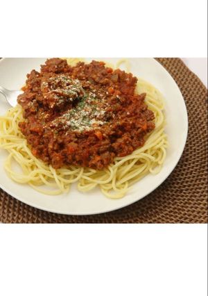 รูปของ สปาเก็ตตี้เนื้อสับ🍝
