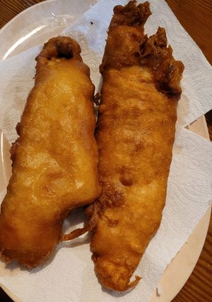 Una foto de Milanesa de merluza a la inglesa (con cerveza)