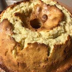 A picture of Coconut cream cheese sour cream pound cake.