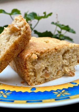 Una foto de Budín de manzana