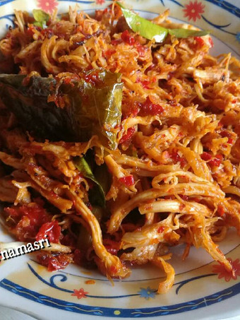 Resep Ayam suwir pedas manis Anti Gagal